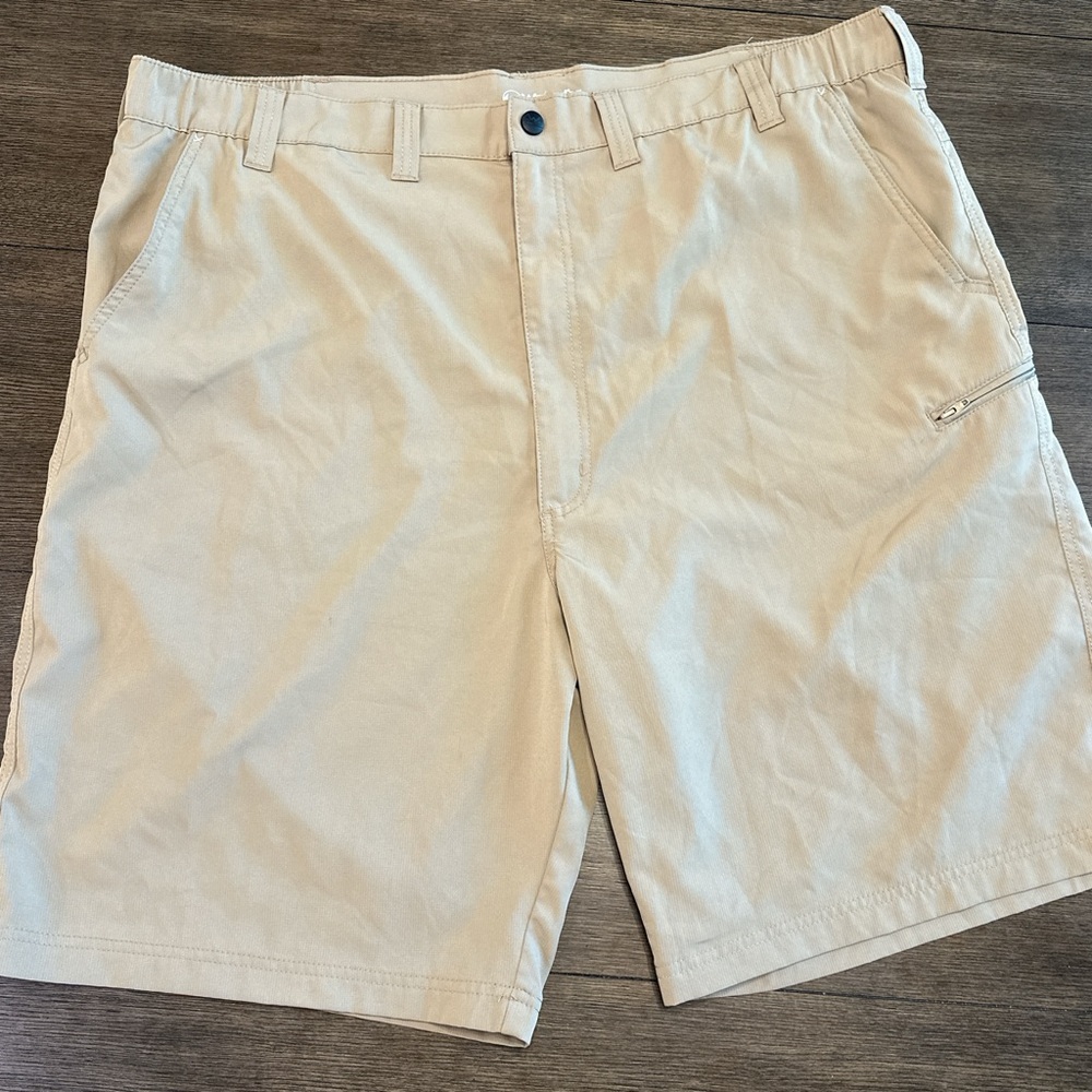 Wrangler Tan Athletic Shorts Lightweight Cotton‎ Blend